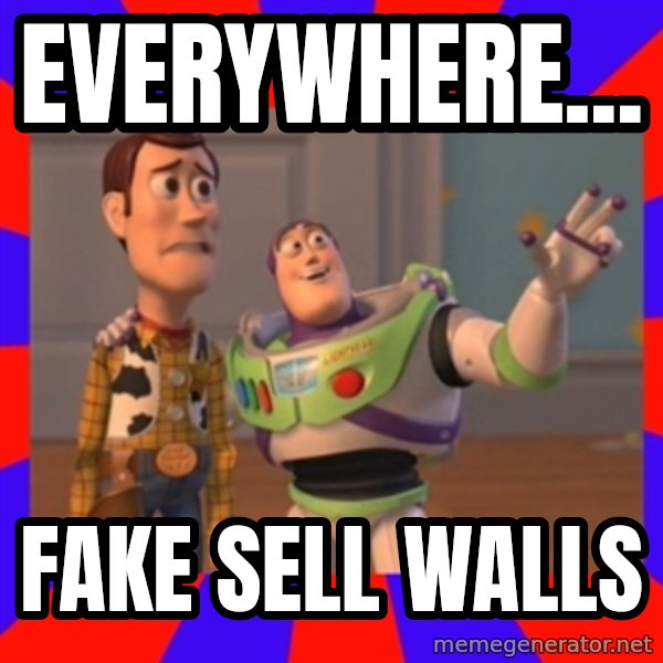 X, X Everywhere  meme: EVERYWHERE... / FAKE SELL WALLS
