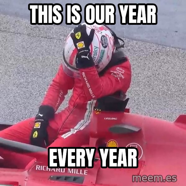 Sad Leclerc meme: This is our year / Every year