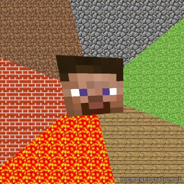 Minecraft Guy meme template