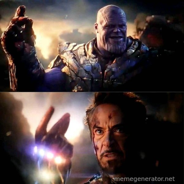 I Am Inevitable / I Am Iron Man meme template